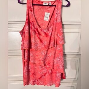 Cato Coral Sleeveless Top - New With Tags - Size 26-28